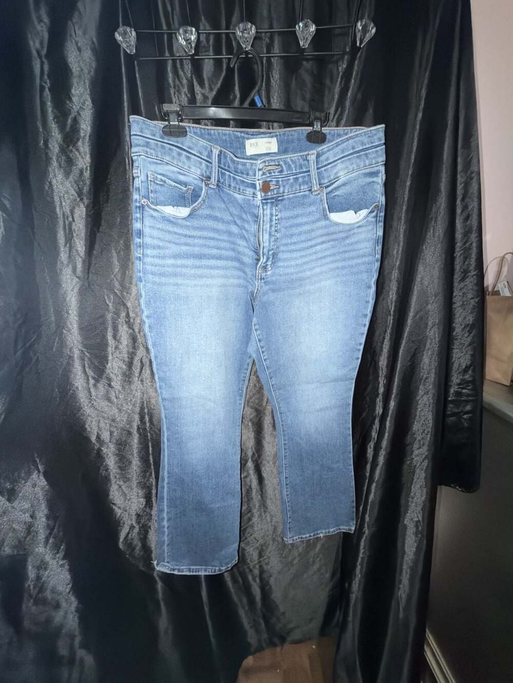 BKE Gabby Curvy Fit High Rise Bootcut Jeans Size 33x32 Blue Denim
